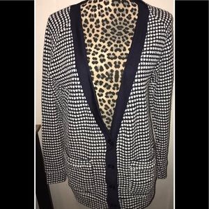 3can4on Brand Oversized Cardigan Large Navy/White